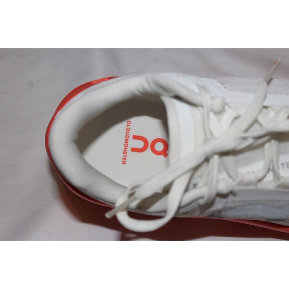ON CLOUD WOMEN'S CLOUDMONSTER ATHLETIC RUNNING SHOES WHITE FLAME NIB - Picture 5 of 9